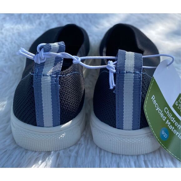 NWT Lily & Dan Toddler Boys SZ 9/10 Navy Blue/White Slip On Shoes - Picture 8 of 10